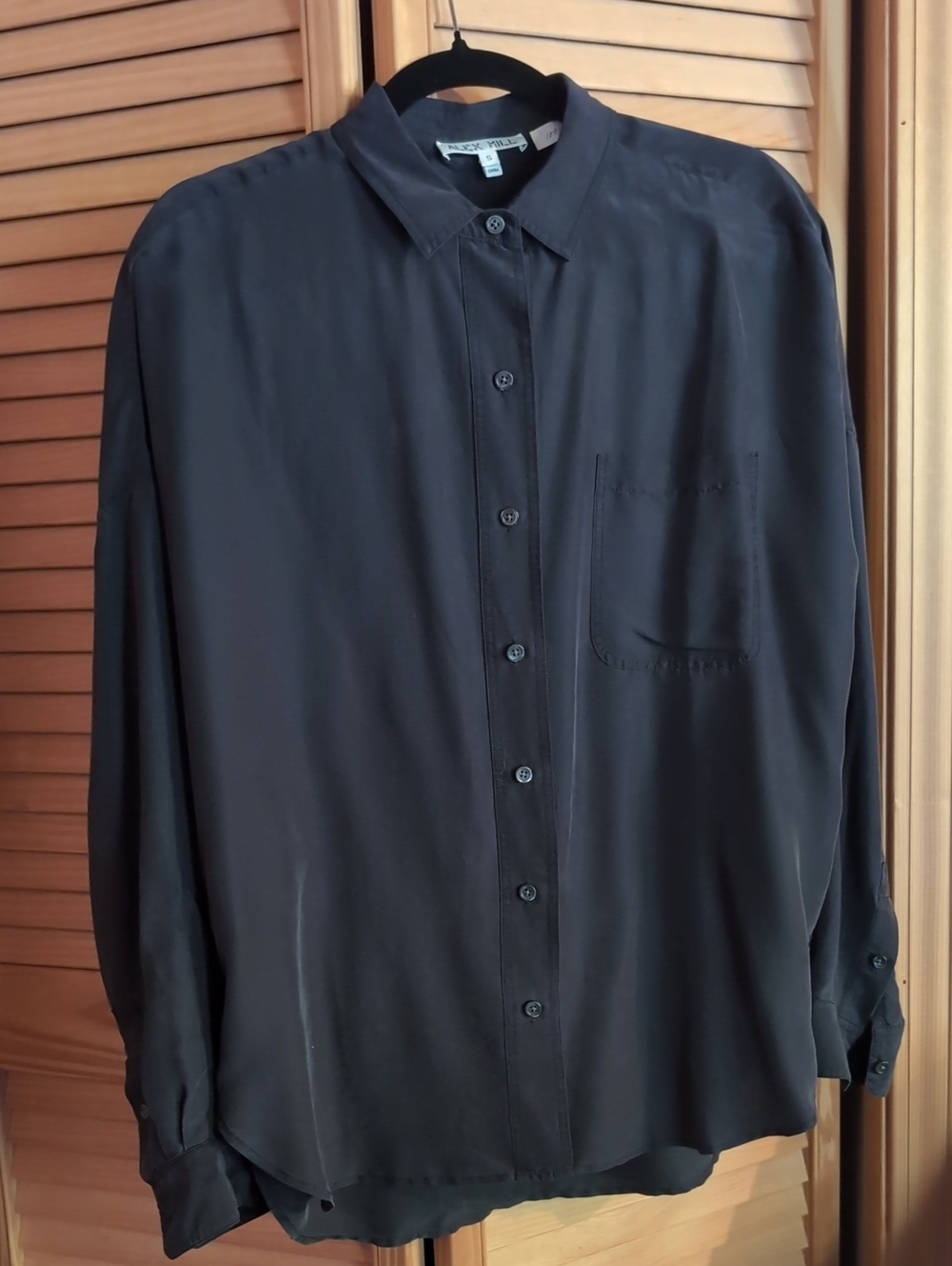 NWOT Alex Mill Jo Pocket Shirt In Silk - S